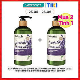 Gel Rửa Tay Naturals By Watsons Hương Lavender True Natural Lavender Gel Hand Wash 400ml