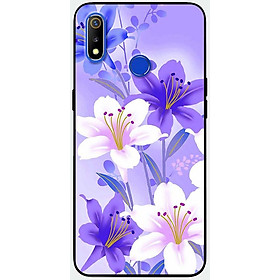 Ốp lưng dành cho Realme 3 Pro mẫu Hoa tím trắng