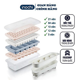 Mua SET 6 Khay làm đá có kèm hộp đựng và nắp khử mùi  tủ lạnh đủ loại viên tròn kari inochi