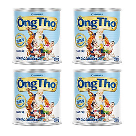 COMBO 4 hỘP SỮA ĐẶC CÓ ĐƯỜNG ÔNG THỌ CHỮ XANH - HỘP THIẾC 380G