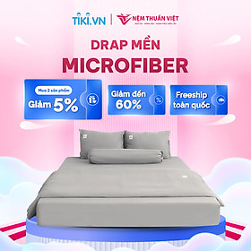 Bộ chăn ga gối Microfiber Light Gray