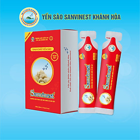 Tinh chất Yến sào Khánh Hòa Sanvinest KHÔNG ĐƯỜNG (Hộp 10 túi 25ml) - 516H10