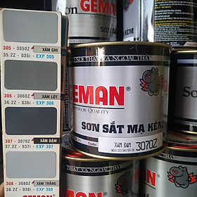 Mua Sơn sắt mạ kẽm GEMAN màu xám đậm 3kg