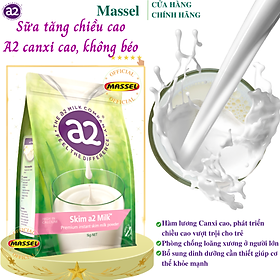 Sữa tăng chiều cao A2 tách kem, canxi cao Skim Milk Powder high in Calcium phát triển xương ở trẻ, chống loãng xương ở người lớn - Massel Official