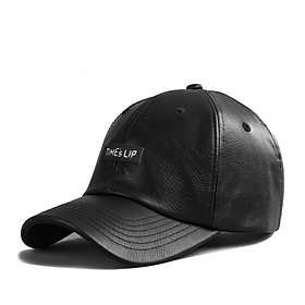PREMI3R Mũ lưỡi trai Nón LOGO PATCH màu đen Mũ lưỡi trai phong cách hàn quốc nón thương hiệu chính hãng