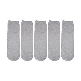5Pcs Prosthetic Socks Cotton below Knee Grey Elastic Amputee Socks for Women