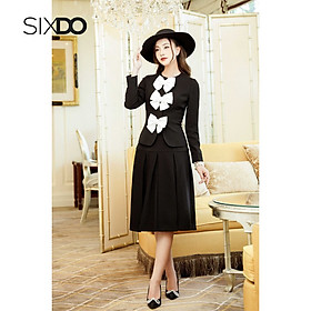 Áo vest woven cổ tròn phối nơ thanh lịch SIXDO