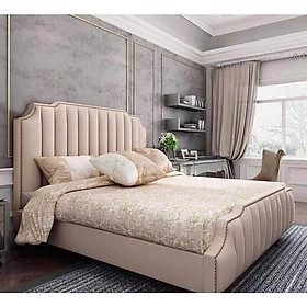 Mua Giường bọc nệm nhung nỉ 1m6x2m  1m8x2m