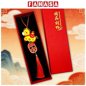 Móc Treo Hình Ngựa Kèm Hộp - Trang Trí Tết - PAM01 - Màu Vàng