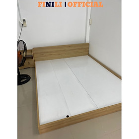 Giường ngủ bệt gỗ công nghiệp FINILI tháo lắp dễ dàng đẹp cho chung cư mini FNLO328