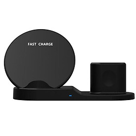 Bộ Sạc Nhanh Không Dây Cho Điện Thoại/Đồng Hồ/Hộp Sạc Tai Nghe Airpods 3 Trong 1 Của Apple