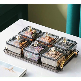 Mua KHAY ĐỰNG MỨT TẾT 6 NGĂN KÈM KHAY MẠ VÀNG SANG TRỌNG
