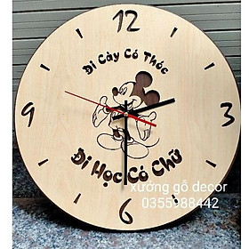 Mua Đồng Hồ Treo Tường Bằng Gỗ Hình Chuột Mickey
