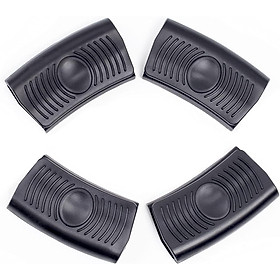4 gói Silicone Hỗ trợ Tay cầm Tay cầm Tay cầm Lẩu cách nhiệt Tay áo Tay cầm Tay cầm cao su Vỏ tay cầm cách nhiệt cho Chảo gang Chảo rán Khay chảo rán Màu đen