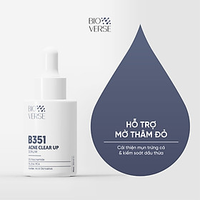 Tinh chất Bioverse hỗ trợ giảm mụn B351 Acne Clear up Serum 30ml