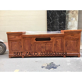 Kệ tivi gỗ hương đá 2m4 giá thật