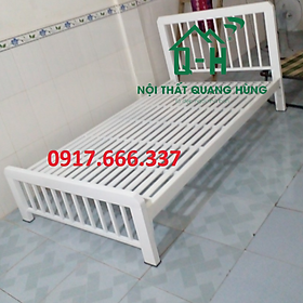 Mua GIƯỜNG SẮT HỘP VUÔNG 4X8  1M2X2M MÀU TRẮNG DÀNH CHO GIA ĐÌNH