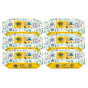 Combo 6 Khăn ướt em bé UniDry Baby WTP - 80 miếng
