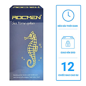 Bao cao su Rocmen Sea Horse Spikes Brazil - kéo dài thời gian , gai li ti xung quanh - 10 chiếc