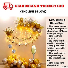 Bộ bong bóng trang trí sinh nhật người lớn birthday combo set balloon snnl84