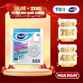 Bông Lau Thay Thế MyJae Dạng Tròn Dành Cho Cây Lau Nhà Xoay 360 Độ