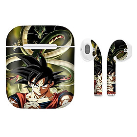 Mua Miếng dán skin chống bẩn cho tai nghe AirPods in hình Songoku Dragon Ball - 7vnr011 (bản không dây 1 và 2)