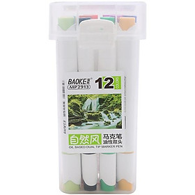 Art marker - hộp bút lông hai đầu--màu -baoke | mp2913