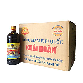 Combo 6 chai nước mắm Khải Hoàn Phú Quốc 43 độ đạm 1 lít