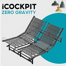 Bàn tăng giảm nâng hạ chiều cao thông minh công thái học iCockpit 1460, nâng hạ 80 kg, tặng móc treo tai nghe, giá để ly nước, thảm lót chuột