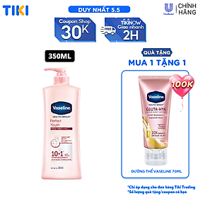 Sữa Dưỡng Thể 350Ml Vaseline Dưỡng Ẩm Sáng Da Perfect Youth Phức Hợp Pro-Retinol Kích Thích Sản Sinh Collagen Hoạt Chất Aha Cải Thiệt Nếp Nhăn