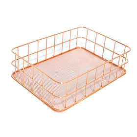 Elegant Tabletop Organizer Makeup Kitchen Storage Basket Bin Box for Closet