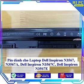 Pin dành cho Laptop Dell Inspiron N3567  N3567A  Dell Inspiron N3567C Dell Inspiron N3567E - Hàng Nhập Khẩu 
