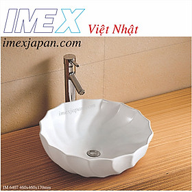 Mua Lavabo tròn để bàn men sứ phủ nano cao cấp chống bám bẩn IMEX IM 6407