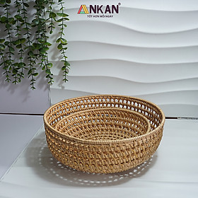 Mua Khay Rổ Mây Tre Đan ANKAN – Đựng Trái Cây  Bánh Kẹo  Đồ Khô  Decor Nhà Ăn & Phòng Khách – Thủ Công Việt Nam