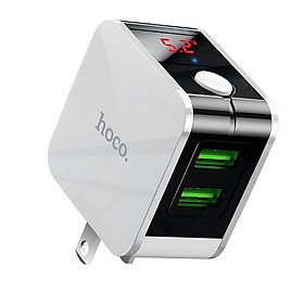 Mua Củ sạc Hoco HK5 Usb kép sạc nhanh 2.4A tắt nguồn điện thông minh trang bị màn hình Led ( có 2 màu lựa chọn ) - Hàng chính hãng