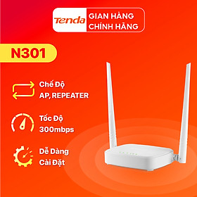 Thiết bị phát Wifi Tenda N301 Chuẩn N 300Mbps - Hàng Chính Hãng