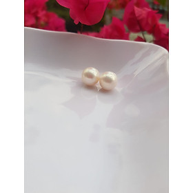 Đôi Bông Ngọc Trai trắng sáng 9mm bóng đẹp Size hạt 9mm ngọc trai cao cấp thiên nhiên mệnh Kim Thủy Nữ về bọc Vàng làm đôi bông tai vàng đeo cực kỳ xinh luôn ạ