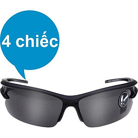 Combo 4 Chiếc Kính Phân Cực, Kính Râm Thể Thao (Mắt Đen)