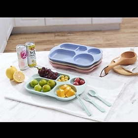 Mua (Giá sale) Khay đựng cơm cháo cho các bé chất liệu nhựa lúa mạch 2 hình