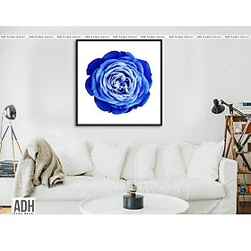 Tranh canvas hình hoa hồng xanh hiện đại ADH487