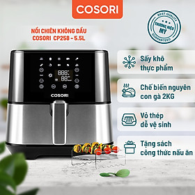 Mua Nồi chiên không dầu Cosori CP258 -AF-RAM (5.5 lít) vỏ thép - Sấy khô thực phẩm - Hàng chính hãng