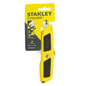 Dao rọc cáp cán nhôm 150mm Stanley STHT10779-8 kèm 3 lưỡi dao trong thân máy màu vàng
