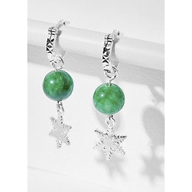 Bông tai hoa tuyết đá thiên nhiên - Ngọc Quý Gemstones