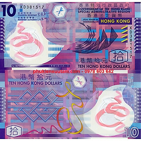 Mua Tờ Châu Á - Hong Kong 10 Đ.ô 2007 Polymer UNC - Sưu tầm Độc Lạ tặng kèm phơi nilon - TT000254