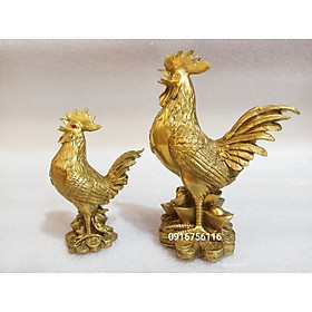 Mua  Miễn ship 100% Tượng Gà Trống Bằng Đồng Thau cao 20cm-Linh vật phong thủy