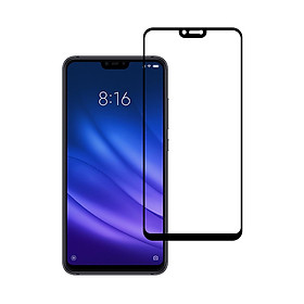 Miếng Dán Kính Cường Lực cho Xiaomi Mi 8 Lite - Full màn hình - Màu Đen - Hàng Chính Hãng