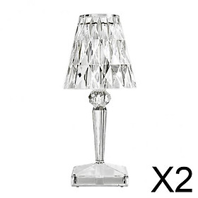2xCrystal Lamp Decorative LED Desk Lamp Living Room Sofa Night Lights