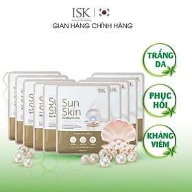 Hình ảnh Combo 10 Mặt Nạ Giấy ISK Sunskin Pearl Sheet Mask Cung Cấp Collagen, Tăng Độ Đàn Hồi Cho Da