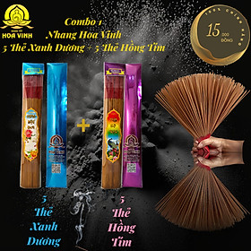 NHANG HOA VINH CHÍNH HÃNG  150K - COMBO 5 XANH DƯƠNG + 5 HỒNG TÍM, LOẠI 4 TẤC