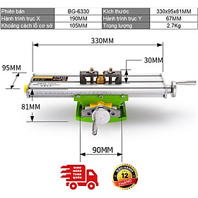 Mua Ê tô bàn trượt 2 chiều XY MiniQ Bg-6330  Nhôm nguyên khối - Chính xác tuyệt đối